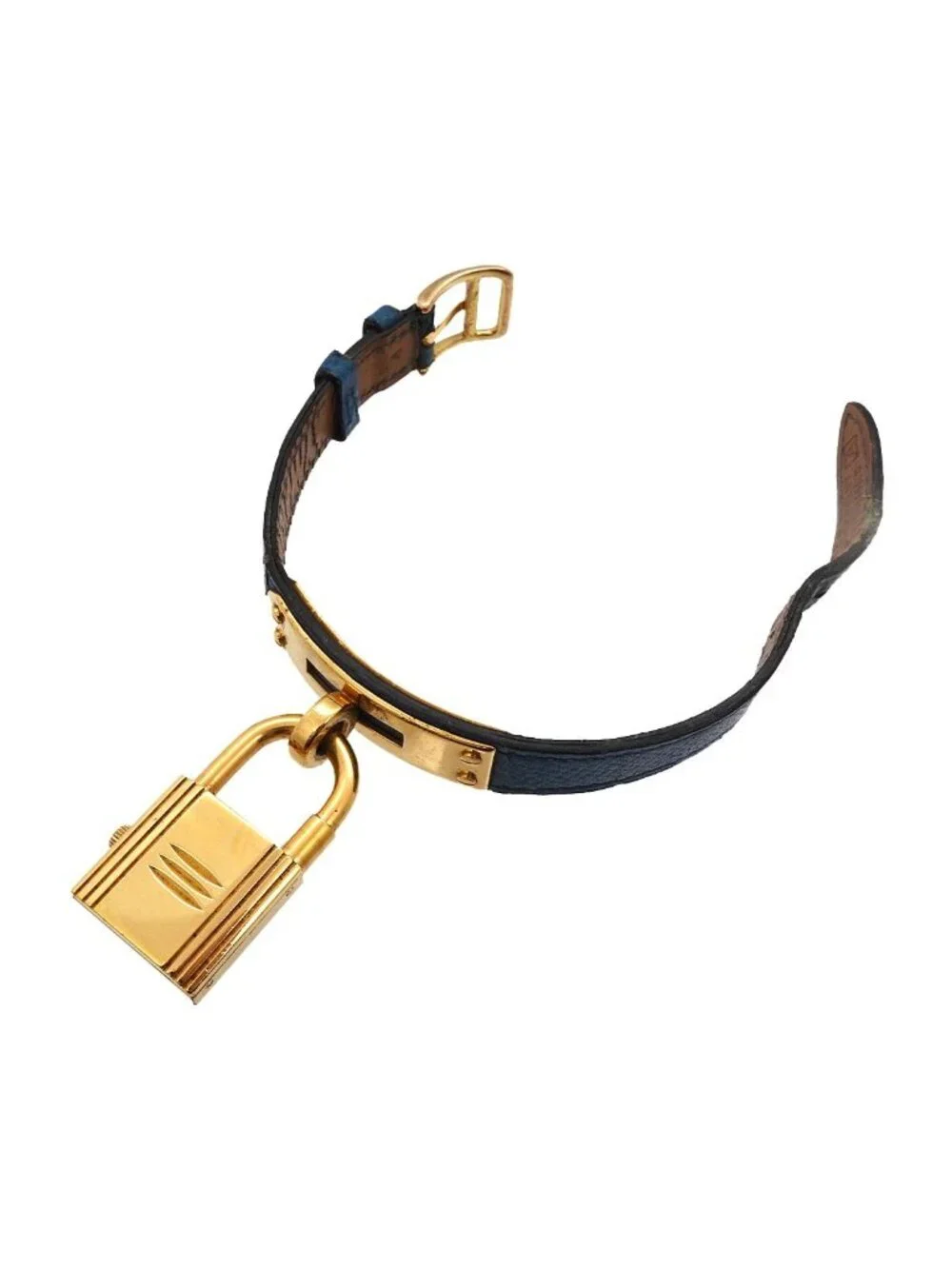 Hermes Kelly Watch Vintage White Blue Quartz Cadena